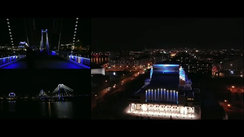 Архитектурная подсветка — БКЗ, Вантовый мост и «Сопка»